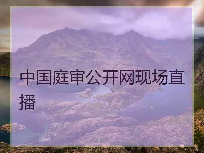 中国庭审公开网现场直播中国庭审公开网